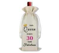 30th Birthday Gifts for Women 30th Birthday Party Decoration Wine Gift Bag 30 Years Old Birthday Gifts for Her Best Friend Sister Daughter Granddaughter Niece Girlfriend Wife Colleague