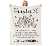 30th Birthday Gifts for Women, 50" x 60" Chapter 30 Blanket, 30 Year Old Present for Her, 1996 Gift for Her, Happy 30th Birthday Gift Ideas for Ladies, Mom, Grandma, Wife, Sister, Friends