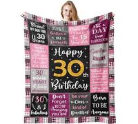 30th Birthday Gifts for Women - Decorations Blanket 150x130CM, Happy 1995 Birthday Gift Ideas, Throw Blanket for Her