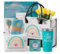 30th Birthday Gifts for Women,Happy Hamper Box for Her,30 Years Old Pamper Gift Basket,Unique 30th Birth-Day Presents Set Ideas for Mum Best Friends,Bestie，Sister,Wife,coworker w/canvas tote bag