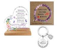 30th Birthday Gifts for Women - Heart Acrylic Keepsake with Inspirational Quote - Unique and Sentimental Gift for Her 30th Birthday - Perfect for Daughter, Wife, Sister, Niece or Best Friend