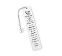 30th Birthday Gifts for Women Men,30 Year Old Birthday Gifts for Best Friend Husband Wife,Inspirational Happy Unusual Funny 30th Bookmark Present for Him Her Sister Aunt Retirement
