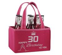 30th Birthday Gifts for Women - Personalised 30th Birthday Presents, Reusable Wine Bottle Bag for Transporting Wine, Champagne, Beer and Water Bottles for Women Wife Friends Wine Lover - Gift Idea