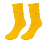 30th Birthday Gifts for Women Socks Solid Color Crew Socks Colorful Lightweight Cotton Athletic Socks Women Socks (Gold, One Size)