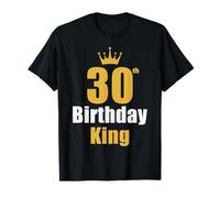 30th Birthday King Crown Funny 30 Years Old Bday Party Men T-Shirt