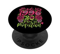 30th Birthday Made in 1996 30 Years Old Perfection Floral PopSockets Adhesive PopGrip
