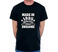 30th Birthday Men's T-Shirt Made in 1995 30 Years of Being Awesome Tee Shirt Large Black