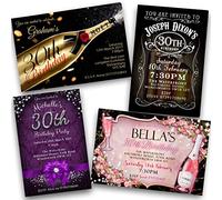30th Birthday Party Invitations - Various Designs (Personalised - Click customize for prices)