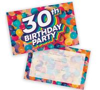 30th Birthday Party Invitations Men Women - Rainbow Balloons 36 Pack - Adults Birthday Invitations for Friends Family A6 Bday Party Invites Invitation Cards with Folding Envelopes