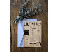 30th Birthday & Pearl Wedding Anniversary Card Year 1996 Fun Facts | Unique 30th Birthday or 25th Anniversary Card for Him or Her | Nostalgic Greeting Card A5 Size 300gsm Recycled Card with Envelope