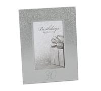 30th Birthday Photo Frame Glitter and Mirror Border 6' x 4' Picture Freestanding 8383