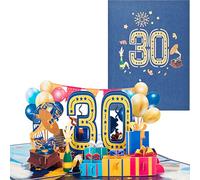 30th Birthday Pop Up Card, 3D Greeting Card for 30th Anniversary, Greeting Card for Birthdays, Marriages, Friendships, Workplace