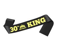 30th Birthday Sash for Men 30th Fabulous Birthday Party Gift Black Satin Sash with Gold Lettering 30 Years Old Bday Gifts for Him Son Boyfriend Husband Birthdays Decorations Party Supplies