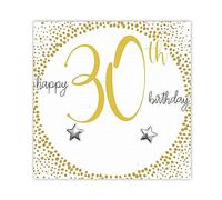 30th Birthday Star Earrings Gift Card - 925 Solid Sterling Silver Studs - Happy 30th Birthday - Gift Boxed For Woman From Friend, Thoughtful Milestone Present