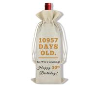 30th Birthday Wine Bag Gifts for Women Men 30th Birthday Party Decorations Wine Bottle Bag 30 Years Old Birthday Gifts for Him Her Friends Sister Brother Daughter Son Boyfriend Girlfriend Husband