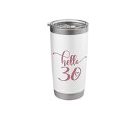 30th Birthday, Women, Hello 30, Thirty, 30 Years Old Cute Stainless Steel Insulated Tumbler