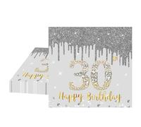 30th Serviettes Napkins,Sliver and Gold Serviettes 30th Birthday Napkins for Men Women,20Pcs Napkins Tableware,Tissue Luncheon Paper Napkin for Girls,Boys,Kids,Her,Him 30th Birthday Party Supplies
