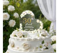 30th Wedding Anniversary Acrylic Cake Topper,30th Anniversary Decorations & Keepsake Gift for Couples(30th Anniversary)