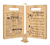 30th Wedding Anniversary for Women Men,1996 Cutting Board Gifts
