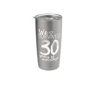 30th Wedding Anniversary Stainless Steel Insulated Tumbler