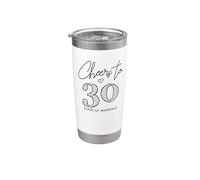 30th Wedding Anniversary Stainless Steel Insulated Tumbler