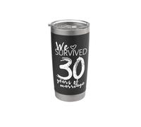 30th Wedding Anniversary Stainless Steel Insulated Tumbler