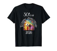 30th Year Wedding Anniversary 2026 Art Nouveau Style T-Shirt