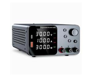 30V 10A DC Power Supply Variable, Switching Regulated Bench Power Supply With USB-A/Type-C Connector For Fast Charging 4-digit LED Precision Display High Stability(TPS 1203)