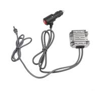 30V 3.5A DC Power Converter 12V to 30V Step Up Voltage Regulator with On Off Switch IP68 Waterproof Metal Housing for Automotive Marine RV Camper Truck Power Supply Gray(2-meter DC cable)