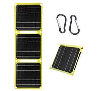 30W/40W 5V Portable Outdoor Powerful Solar Panel PD 20W QC 3.0 9V 12V Foldable Battery Cell Phone Charger ETFE for Phones(Yellow,3Fold)