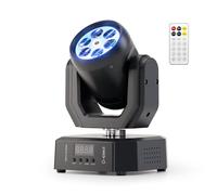 30W 6-in-1 RGBW LED Head, Mini Moving Head Rotating Head Stage Light, DMX 512 Sound Activation, Disco Light Projector with Remote Control for DJ Party Club Wedding