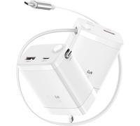 30W Charger for Xiaomi Redmi Pad Pro/Pad 7 Ultra/Redmi Pad 2/Pad SE/Pad 6/Poco Pad/Pad 7/Pad 7 Pro Tablet 2 Port Charger Block with Built-in Retractable TYPE-C Fast Charging Cable & Adapter Wall Plug