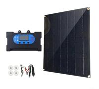 30W Flexible Solar Panel Kit with Monocrystalline Technology for Gardens and Farms (Black)