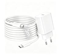 30W iPhone Charger Fast Charging with USB C Cable da 3 m, USB C Charger Head Plug Type C and 60W Type C Cable for iPhone 17/16 Pro/16 Pro Max/15/15 Plus, iPad, Galaxy S25 S24 A56 A36, Redmi 14C/Note