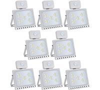 30W LED Flood Lights, 2400Lm IP65 Waterproof Security Light with Motion Sensor, PIR Sensor Floodlight Outdoor 6500K Cold White Wall Spot Light for Yard Garden (Color : 8