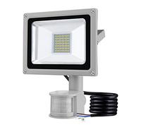 30W LED Flood Lights Outdoor with PIR Sensor, IP65 Waterproof Work Lighting, 2400LM 6500K (Cold White) Garden Pond Lamp Landscape Light Roads Light for Yard Garage Warehouse Parking Lot