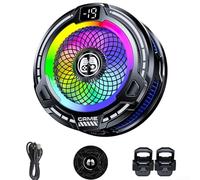 30W Magnetic Cell Phone Cooler, With RGB Lights Portable Lightweight Radiator Cooling Fan For Gaming Live Stream, For Phone/IPad(Black)