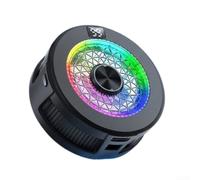 30W Magnetic Phone Cooler Semiconductor AI Temp Control Semiconductor Phone Cooler 30W Magnetic Attach RGB Light Gaming Phone Cooler 30W Magnetic Clip-On Low Noise 30W Mobile Cooling Fan (Black 30W)