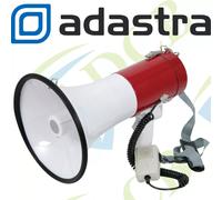30W Megaphone Speaker with Siren - 600m Range Handheld PA Loudspeaker + Strap