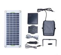 30W Portable Solar Fan Heater, 12V Renewable Energy Warmer for Car, Truck, Camping, Compact Outdoor Space Heating with Crystalline Silicon Panel