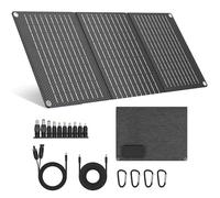 30W Portable Solar Panel IP65 Waterproof Foldable Solar Panel Charger for Power Station QC3.0 USB & DC 18V Output 23% High Efficiency Folding Solar Panel for Camping Outdoor Home RV Blackout Cloudy