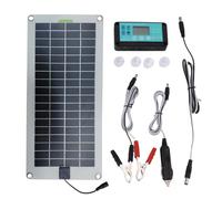 30W Solar Charging Panel Kit - Trickle Car Battery Charger, 12V Powers Maintainer | Compact Renewable Energy Source Device, Solar Charging System for Automotive RV Boat Truck Off Grid Vehicle Battery