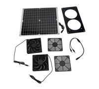 30W Solar Exhaust Fan Dual Ventilator System for Greenhouse RV Dog House Chicken Coop Indoor Temperature Control Automatic Solar Panel Powered Fan 3000 RPM DC 12V Waterproof IP65(Solar fan)