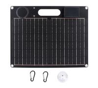 30W Solar Panel Charger Monocrystalline High Efficiency Fast Charging Dual USB Output Magnetic Iron Circle Lightweight Portable for Outdoor Camping Travel ABS Material 35.3 x