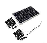 30W Solar Panel Dual Fan Kit 3200RPM Cooling