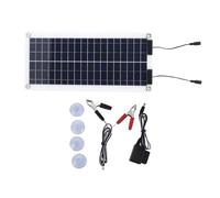 30W Solar Panel Kit Portable Solar Battery Charger Maintainer High Efficiency Charging with OBD Charger for Car Boat RV Trailer Monocrystalline Silicon ABS 17.1x7.9in