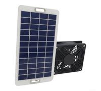 30W Solar Powered Fan Kit with Monocrystalline Silicon Panel for Chicken Cages Dog Houses Treehouses and Camping Ventilation Needs