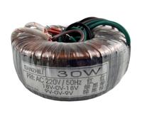 30W toroidal power amplifier dual 18V dual 9V HIFI audio power supply single-phase isolation(Transformer)