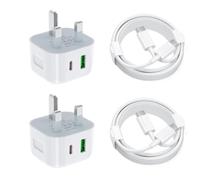 30W USB C Charger Plug and Cable 2m for Apple iPhone 17/16/15/pro/pro max USB A Fast Charger Adapter USBC Type C for Samsung Galaxy S24 S23 S22 S21 Google Pixel 7/8 Pro Dual Ports