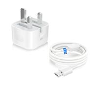 30W USB C Plug Fast Charge, USB c Fast Charger Plug with 3M USB C Type C Cable, Apple iPhone Charger for iPhone Air,iPhone 17 16 15 Pro/ProMax/Plus,iPad Air/Pro/Mini,USBC UK Wall Power Adapter